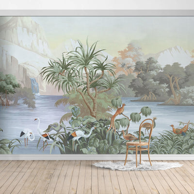 BOB017X Hawaiian style Jungle design Mural for bedroom or dinning room by SJK