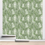 PW227517466 Green Palm Leaves Tropical Wallpaper Roll by Harmez