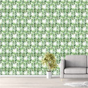 PW230144380 Green Palm Leaves Tropical Wallpaper Roll by Harmez