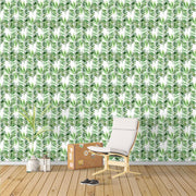 PW230144380 Green Palm Leaves Tropical Wallpaper Roll by Harmez