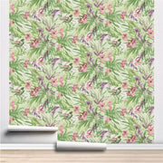 PW423332502 Birds with Blossom in Green Leaves Tropical Wallpaper Roll by Harmez