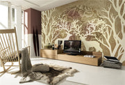 STDM30007 Nordic Mysterious Deer and Forest Mural Wallpaper by SJK