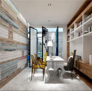 STDM30014 Nordic Horizontal Wood Panels Mural Wallpaper by SJK