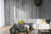 STDM30017 Nordic Grey Mottled Wood Panels Mural Wallpaper by SJK